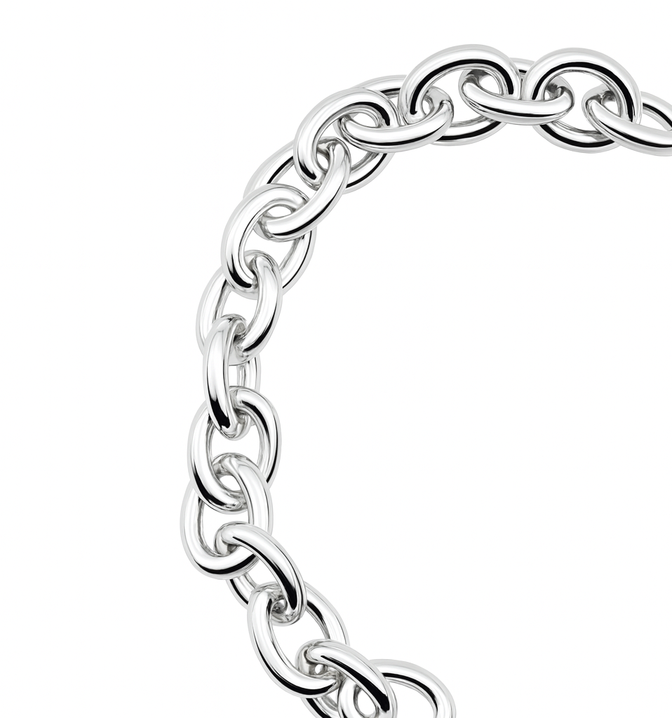 SILVER CHAIN-LINK BRACELET