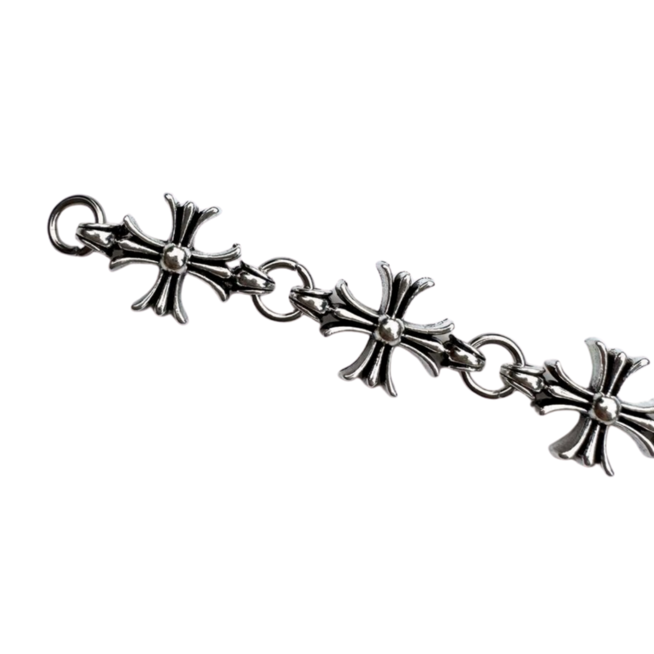 CHROME CROSS STYLE BRACELET