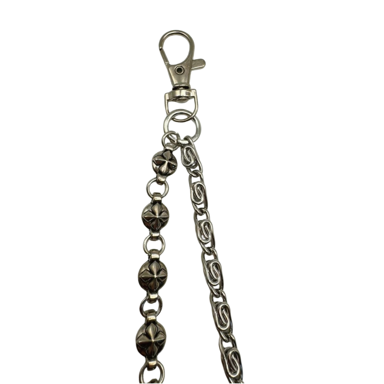 SILVER CHROME DOUBLE CHAIN BELT