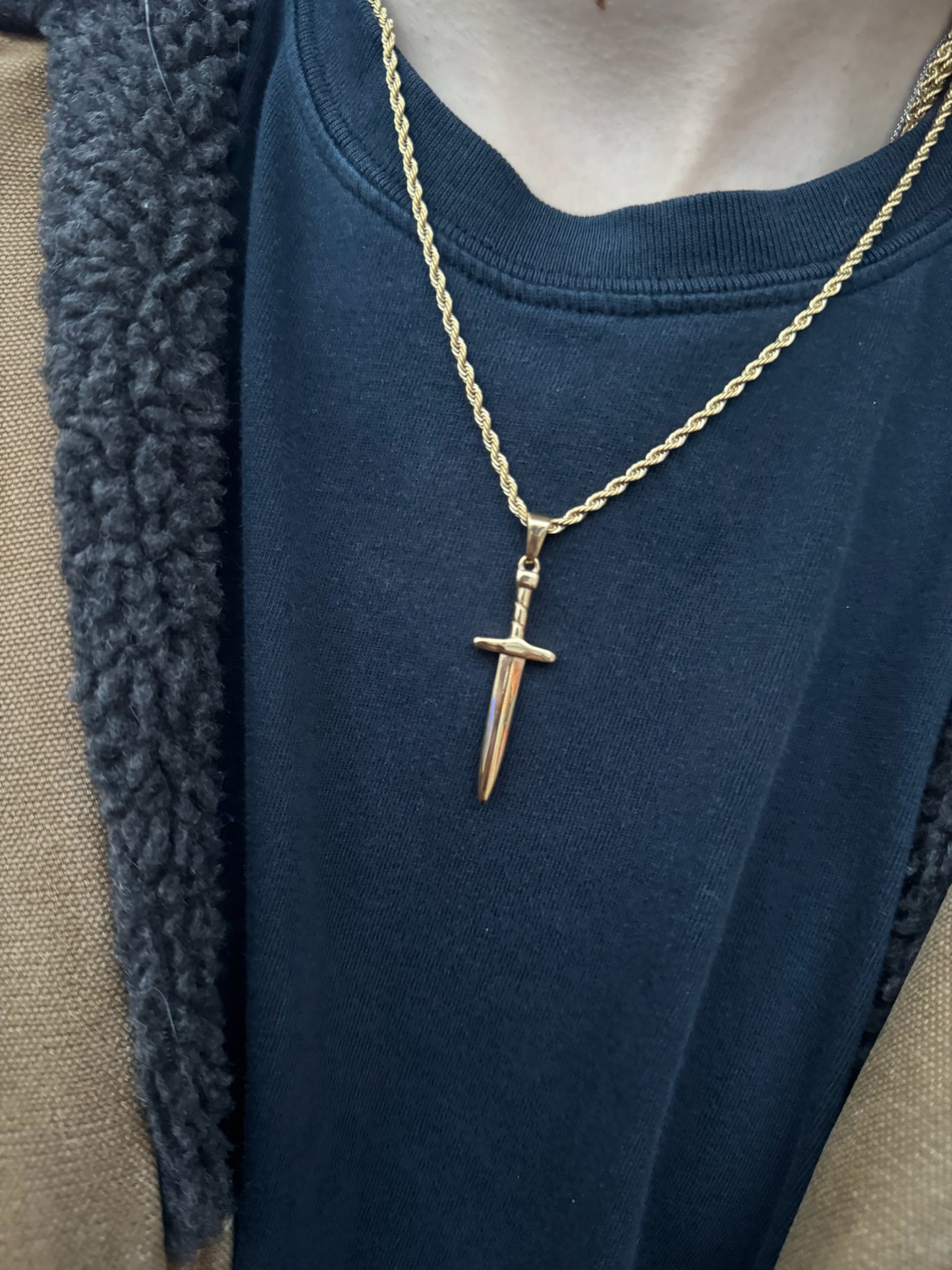 GOLD SWORD NECKLACE