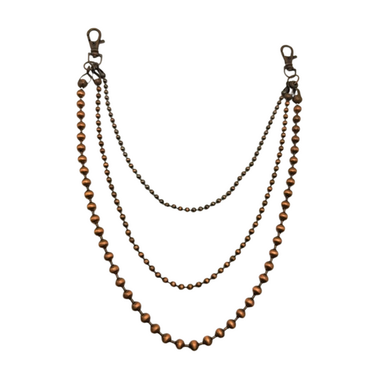 BRONZE TRIPLE BEADED CHAIN