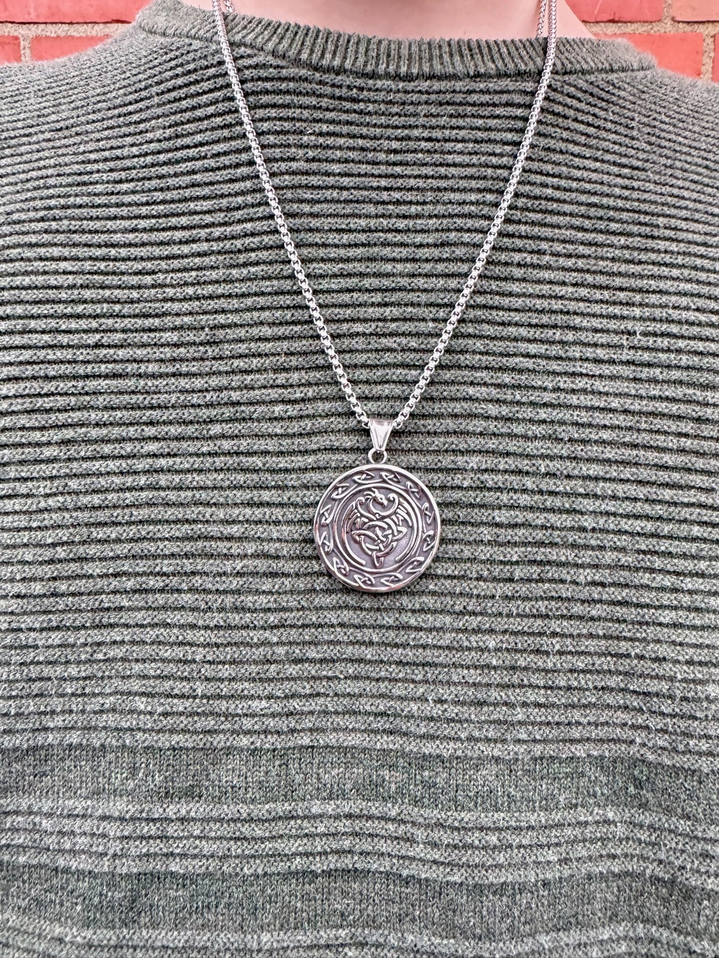 SILVER MYSTIC DRAGON NECKLACE