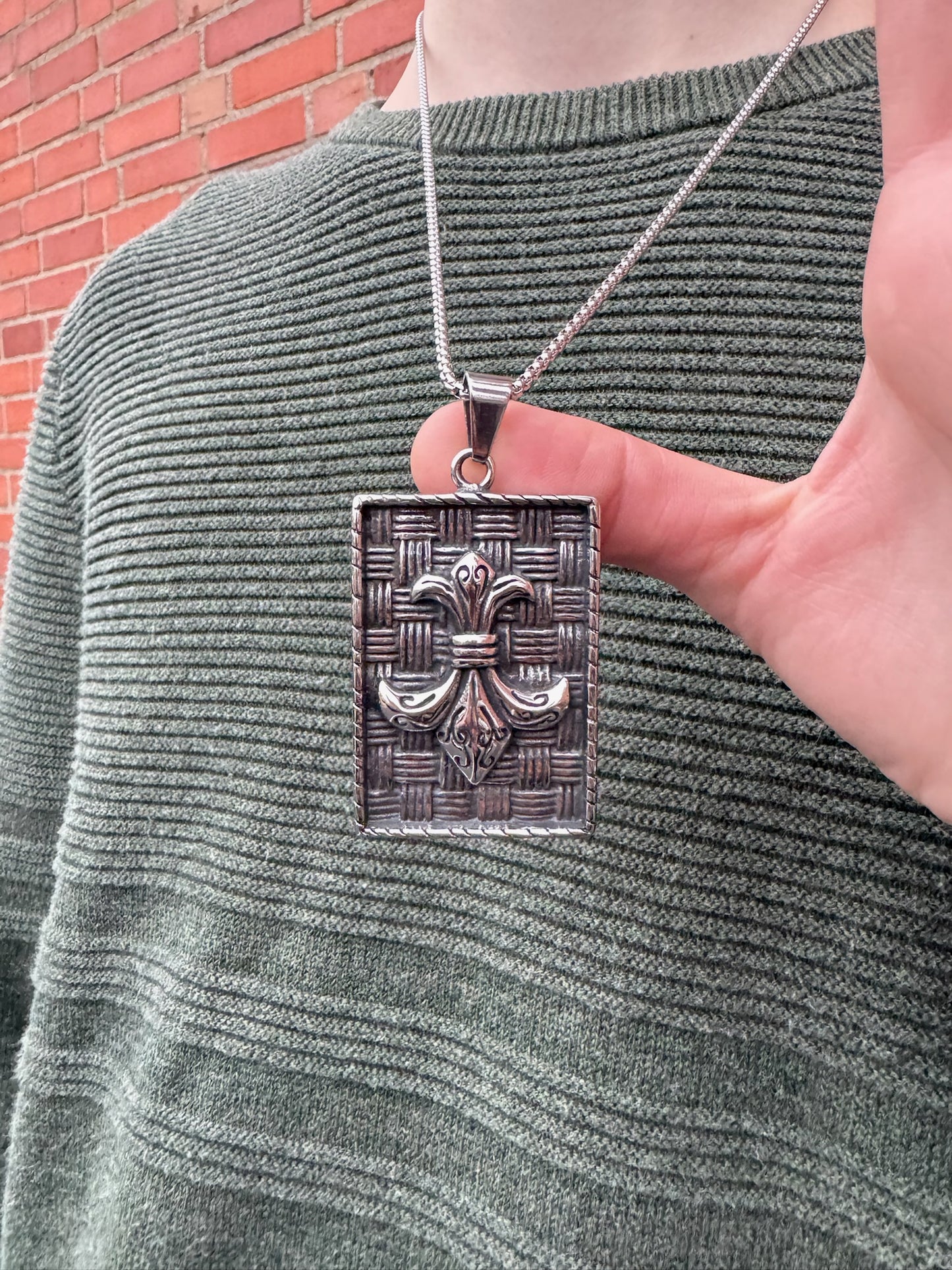 SILVER WOVEN SAINT NECKLACE