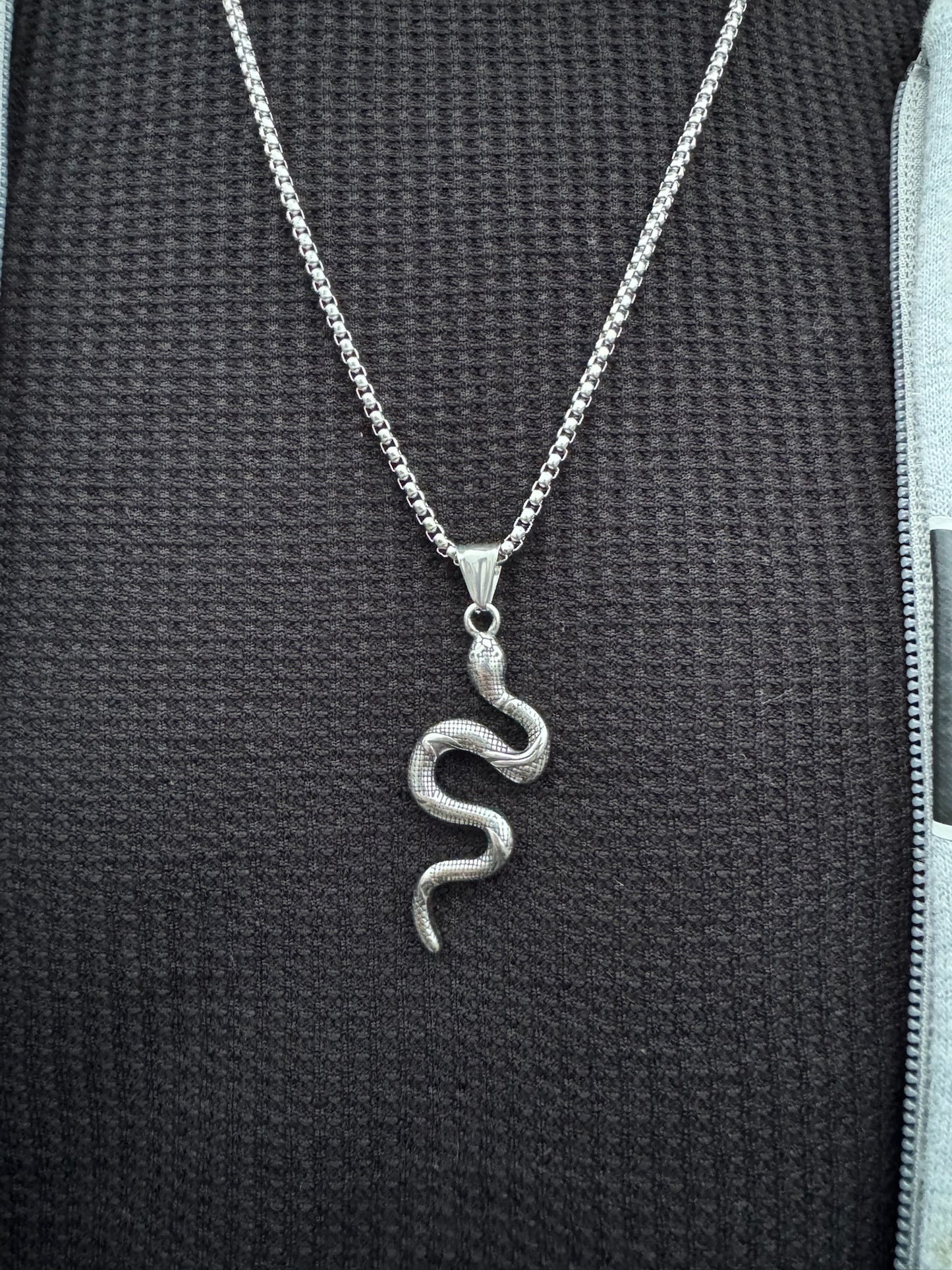 SILVER SERPENT NECKLACE