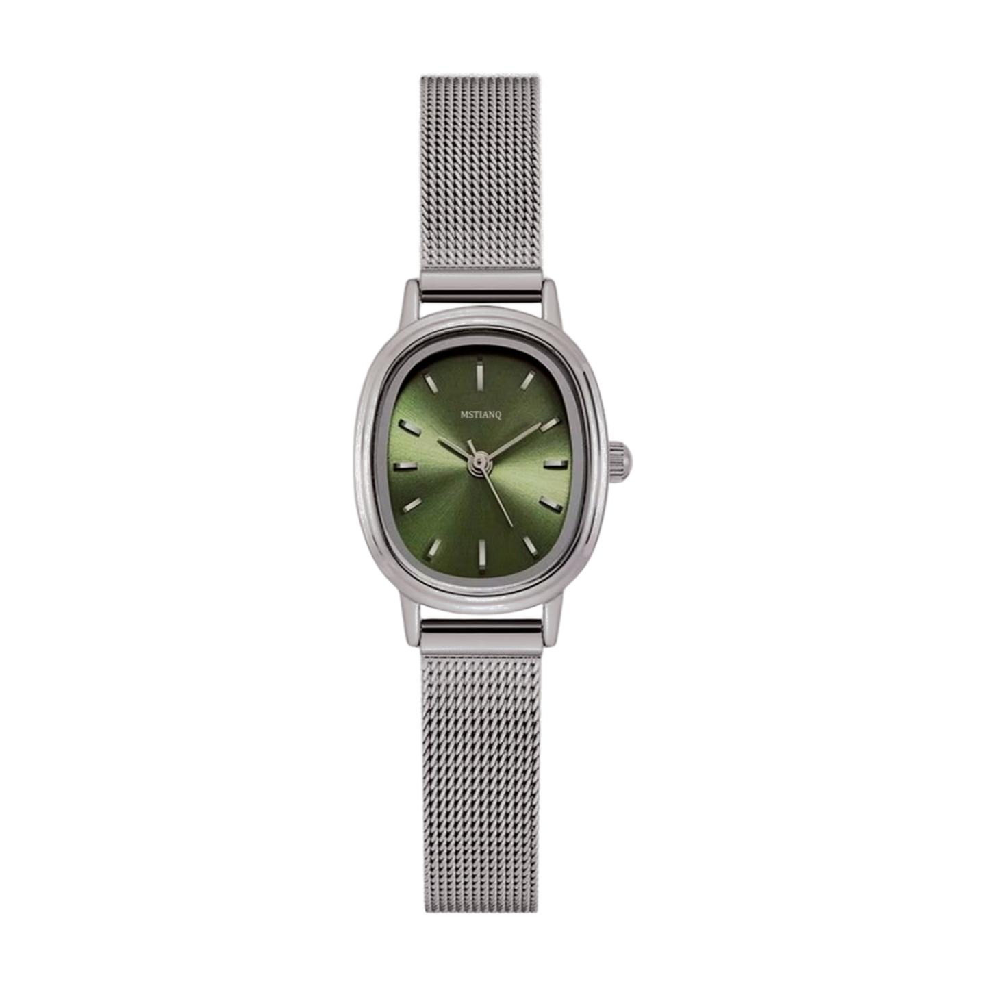 OVAL EMERALD CHAINMAILLE WATCH
