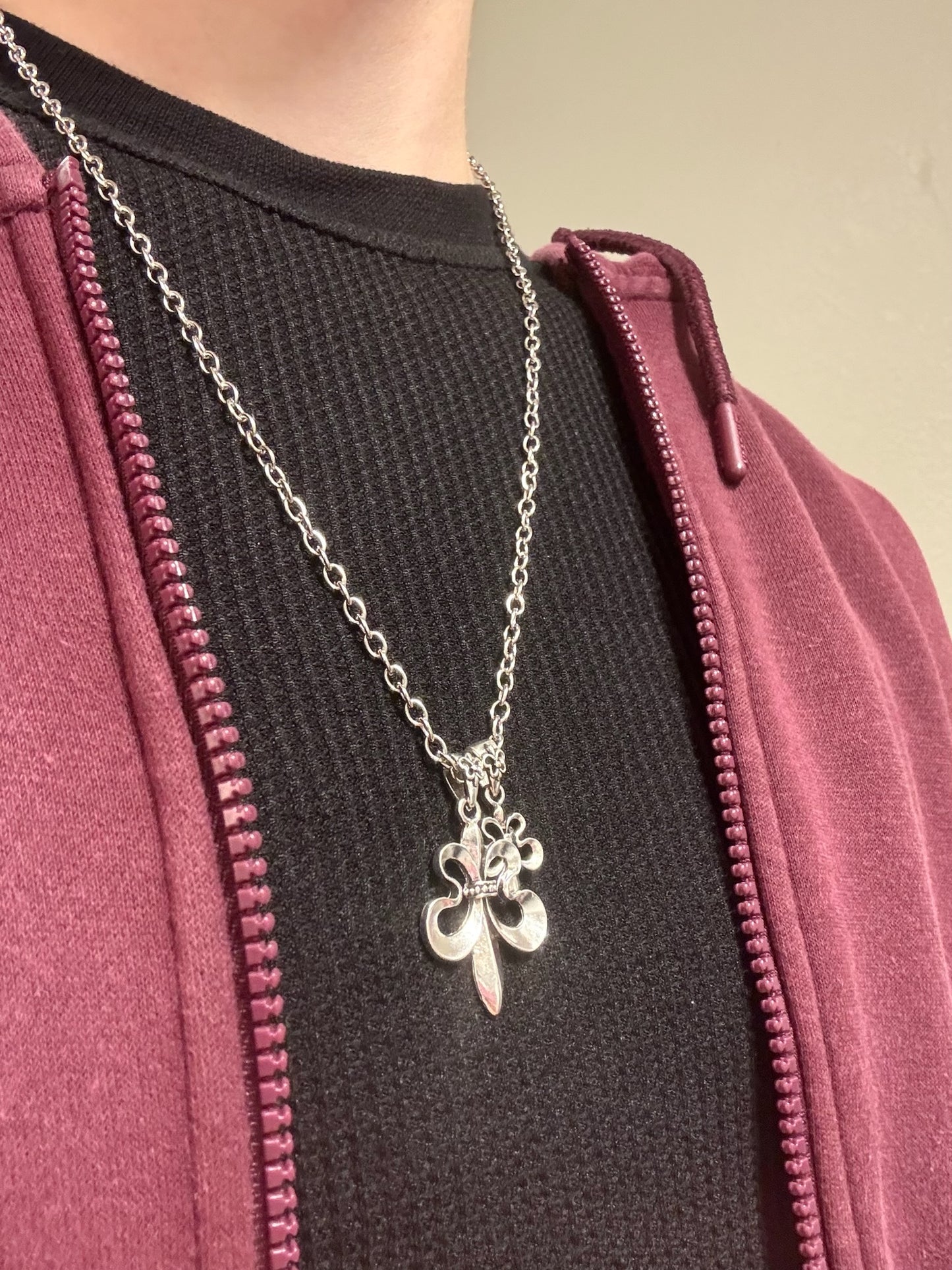 DOUBLE FLEUR DE LIS NECKLACE