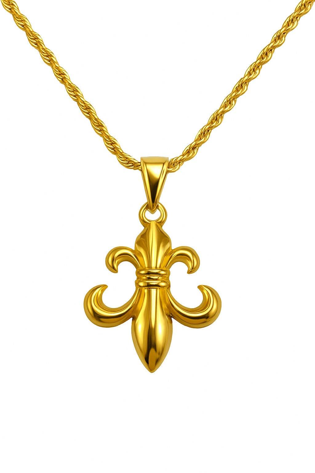 GOLD FLEUR DE LIS NECKLACE