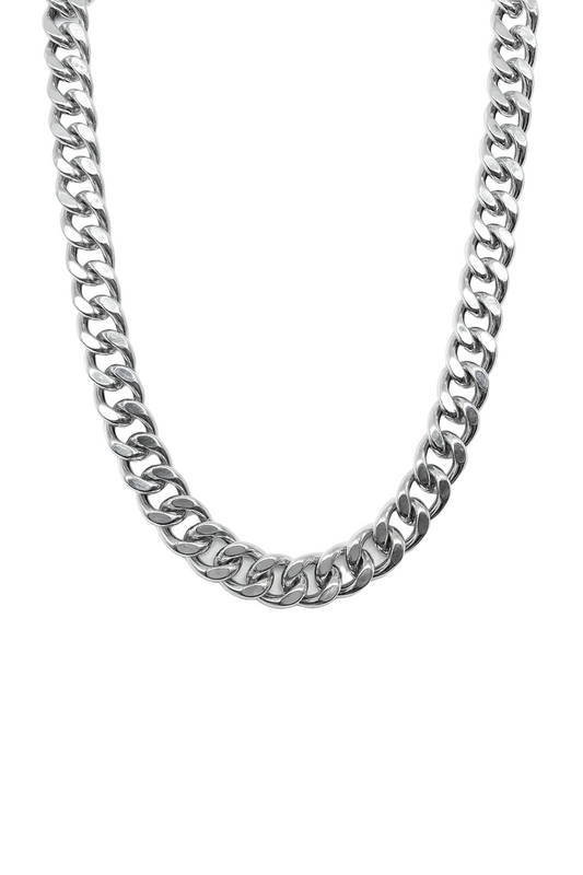 23" SILVER CUBAN LINK