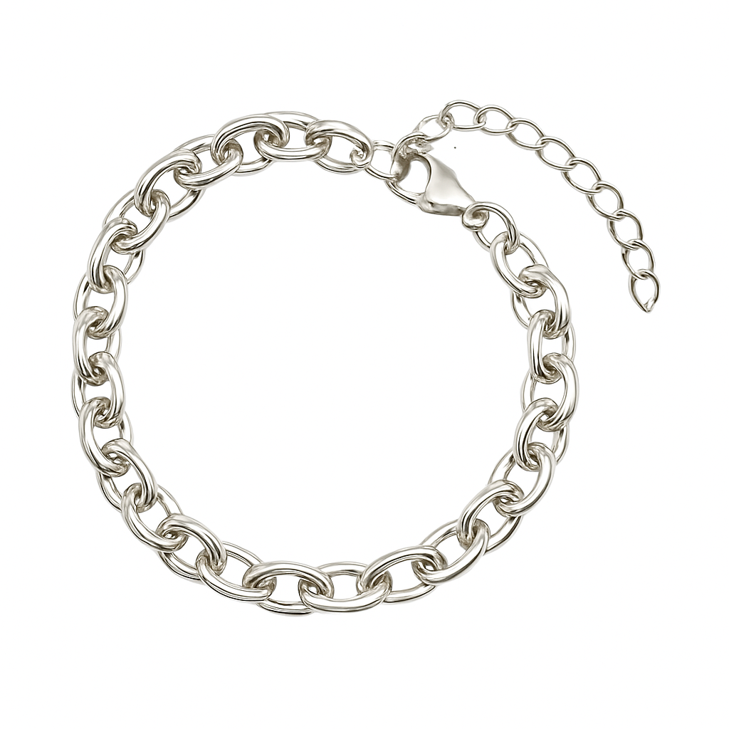 SILVER CHAIN-LINK BRACELET