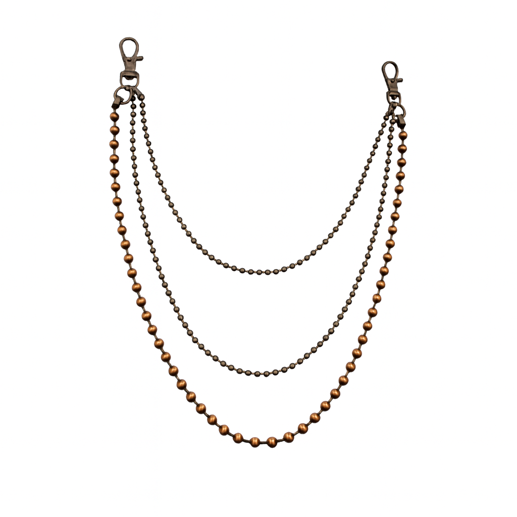 BRONZE TRIPLE BEADED CHAIN