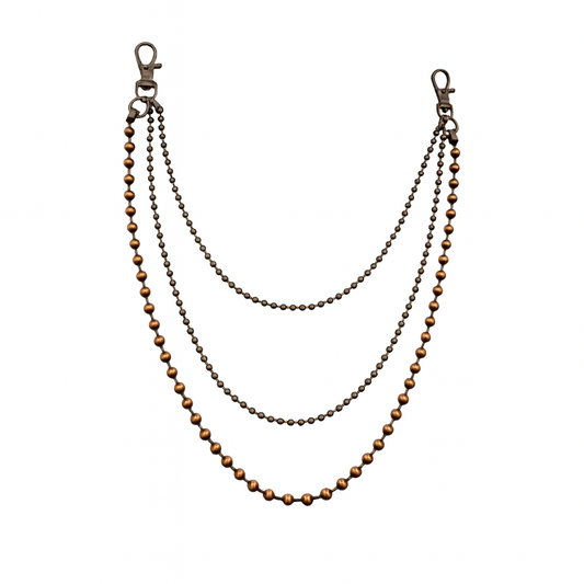 BRONZE TRIPLE BEADED CHAIN
