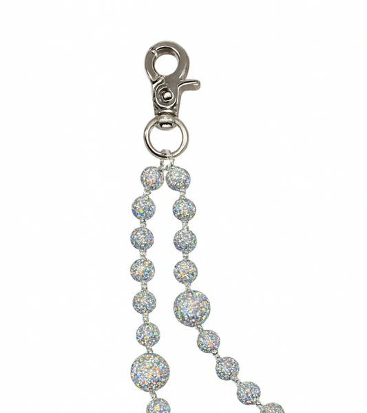 MULTI COLOR BEADED CYSTAL DOUBLE BELT CHAIN