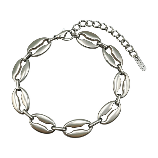 SILVER COFFEE BEAN BRACELET