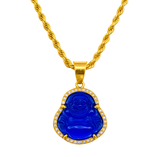 BLUE BHUDDA GEMSTONE CHAIN