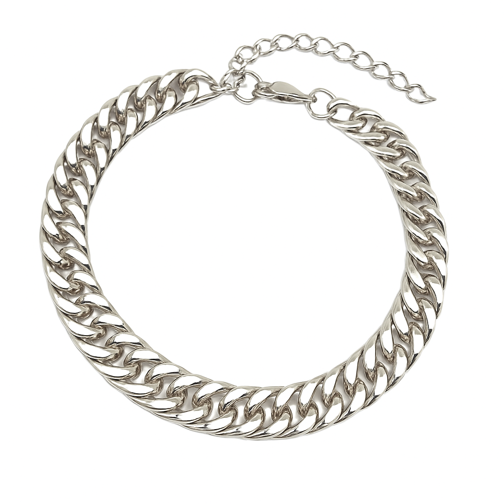 SILVER CUBAN LINK BRACELET 5MM
