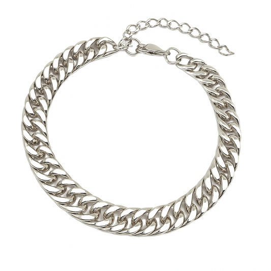 SILVER CUBAN LINK BRACELET 5MM