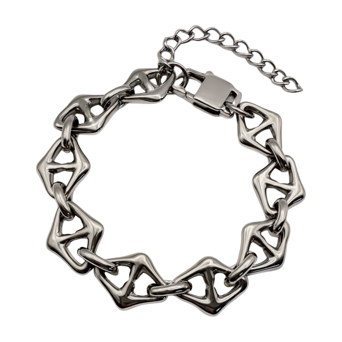 SILVER GEOMETRIC BRACELET
