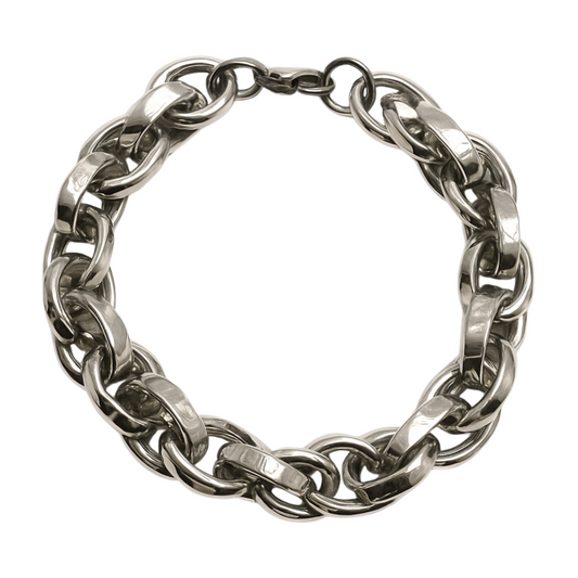 SILVER CHUNKY LINK BRACELET