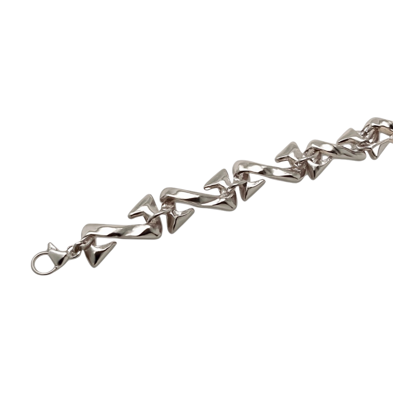 SILVER FACETED BRACELET