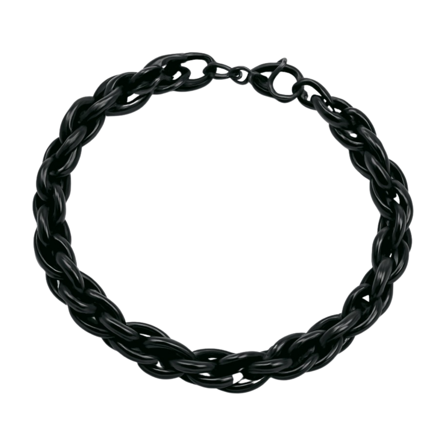 OBISIDIAN ROPE CHAIN BRACELET