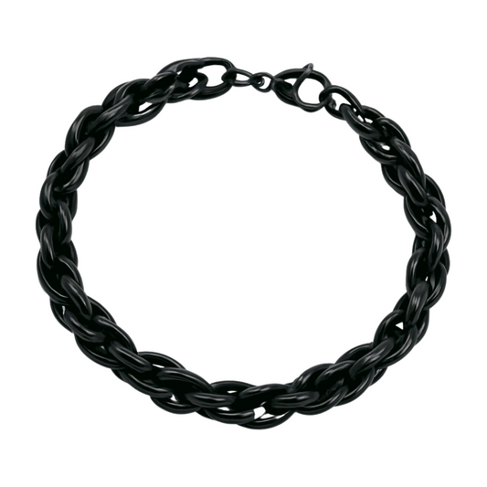 OBISIDIAN ROPE CHAIN BRACELET