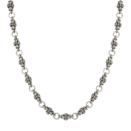 CHROME CROSS NECKLACE