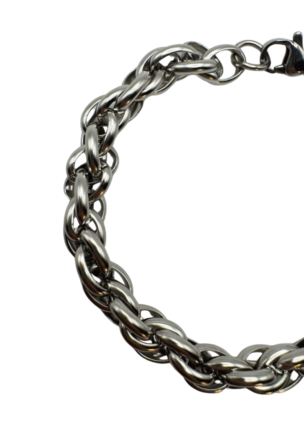 SILVER ROPE CHAIN BRACELET