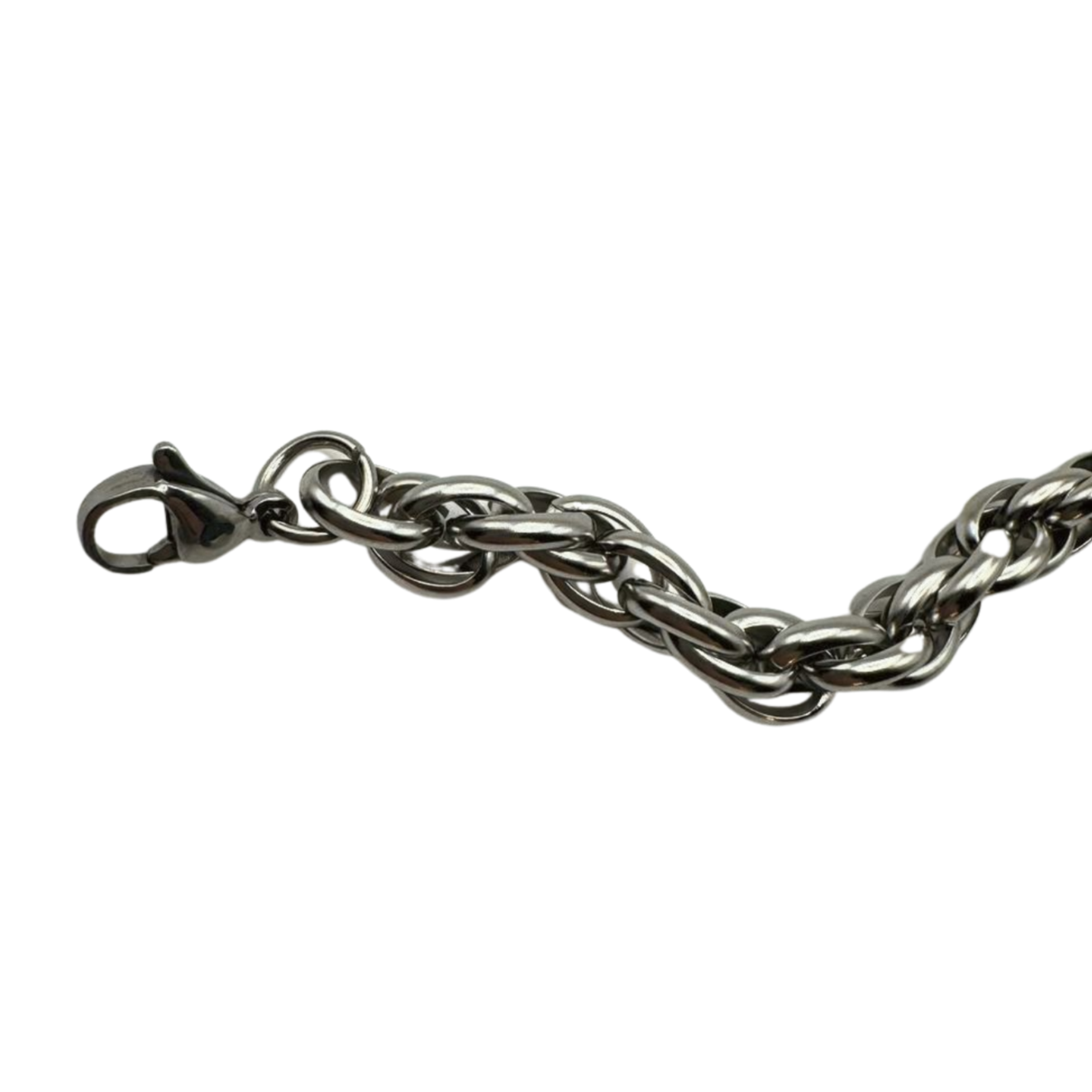 SILVER ROPE CHAIN BRACELET