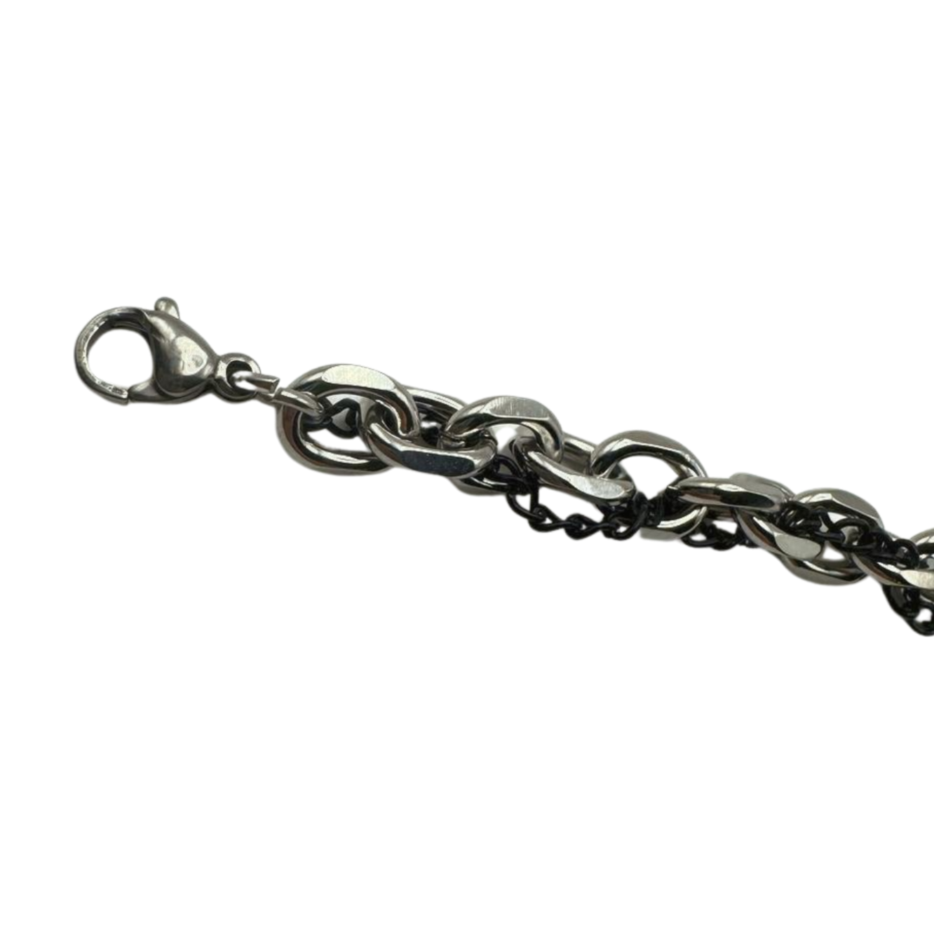 SILVER EMERALD CYBER BRACELET