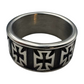 Silver cross ring
