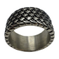 Silver textured ring