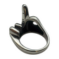 Silver middle finger ring