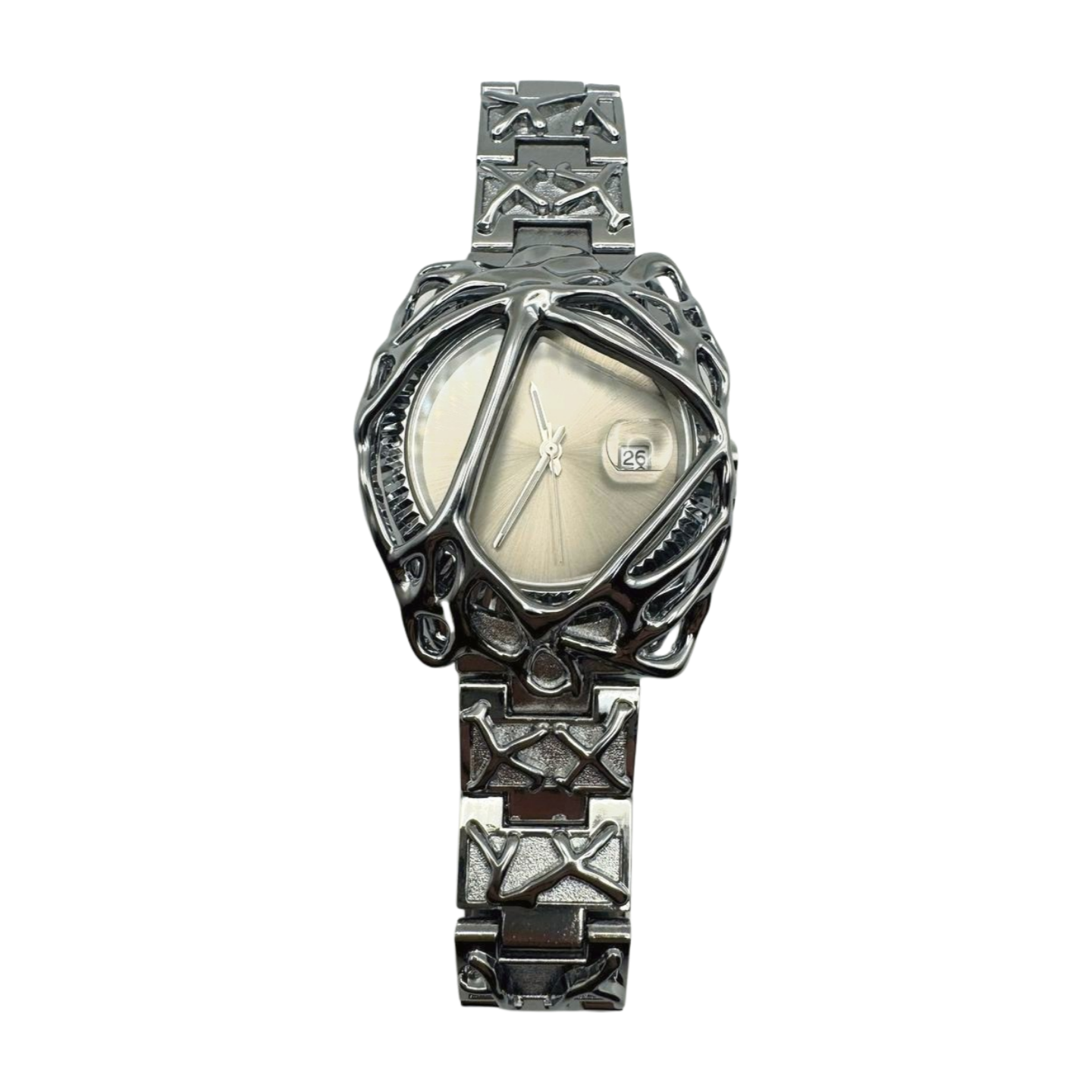SILVER SKELETON CYBER WATCH