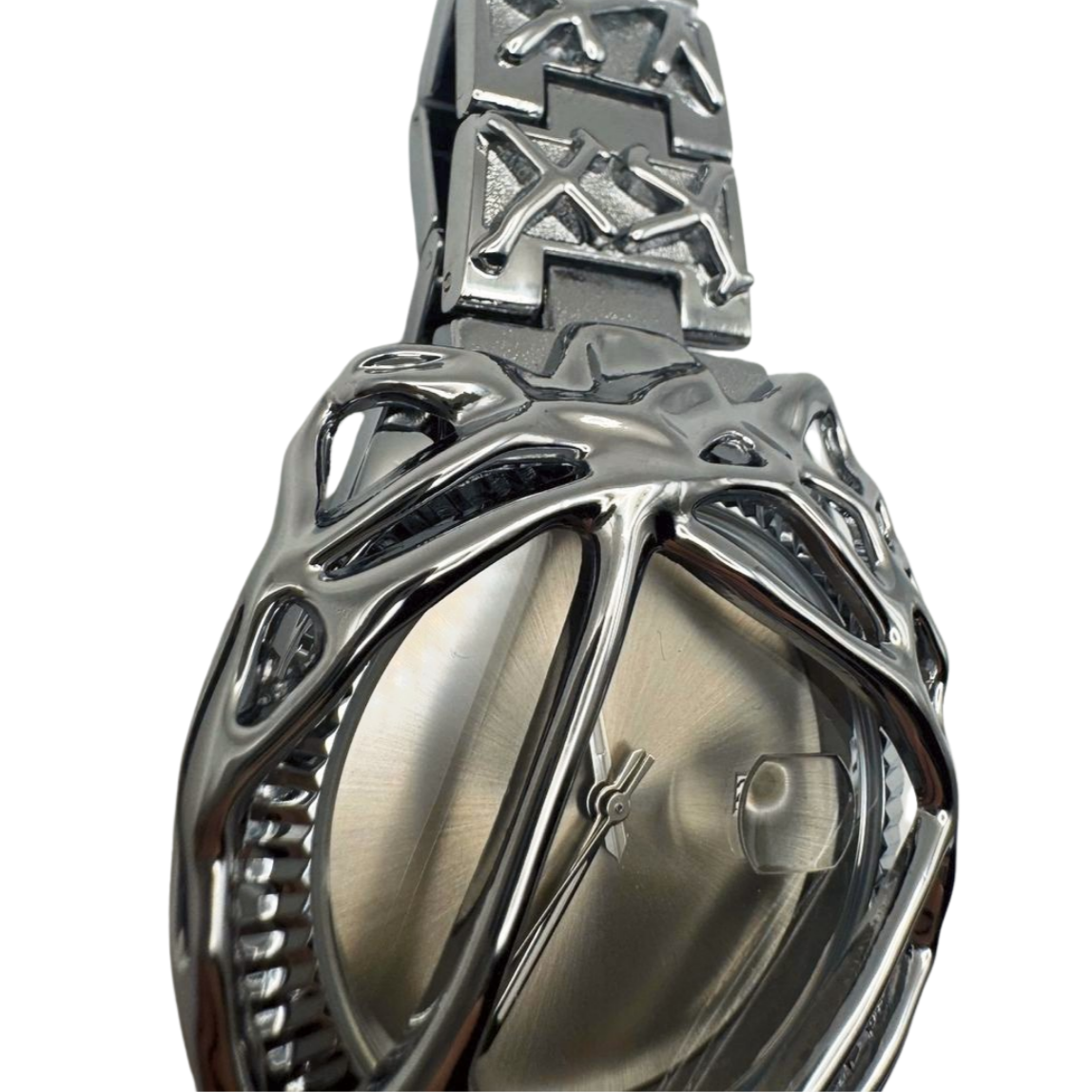 SILVER SKELETON CYBER WATCH