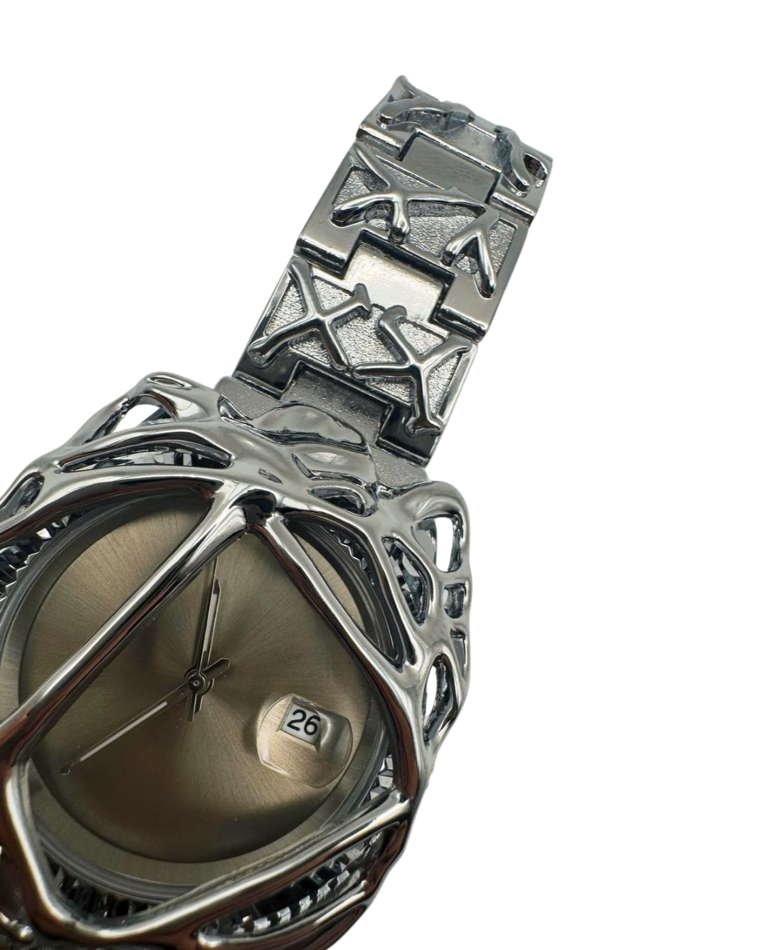 SILVER SKELETON CYBER WATCH