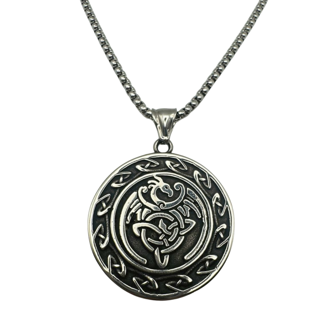 SILVER MYSTIC DRAGON NECKLACE