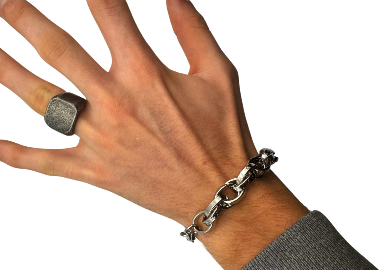 SILVER CHUNKY LINK BRACELET