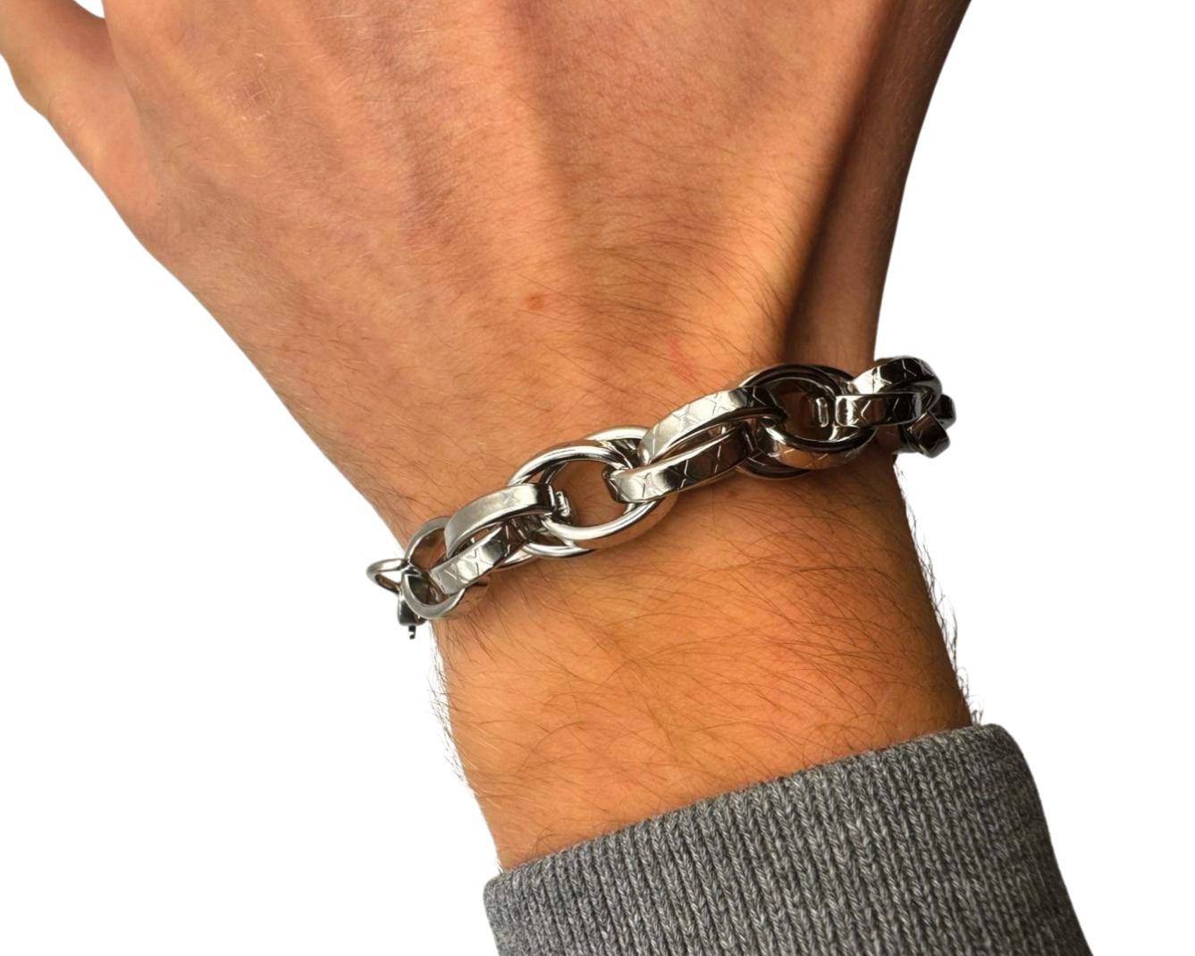 SILVER CHUNKY LINK BRACELET