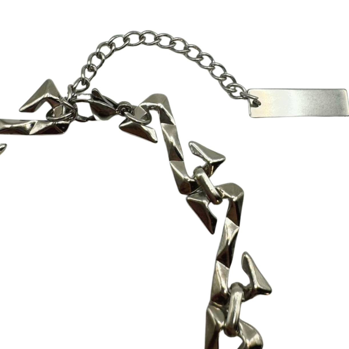 SILVER FACETED BRACELET