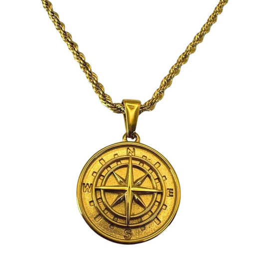 GOLD COMPASS NECKLACE