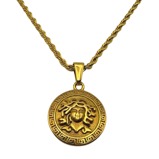 GOLD MEDUSA PENDANT