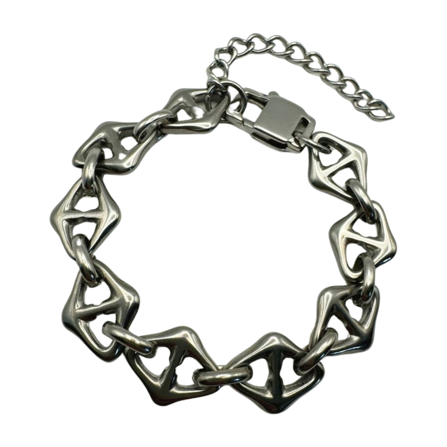 SILVER GEOMETRIC BRACELET