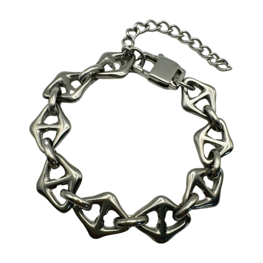 SILVER GEOMETRIC BRACELET