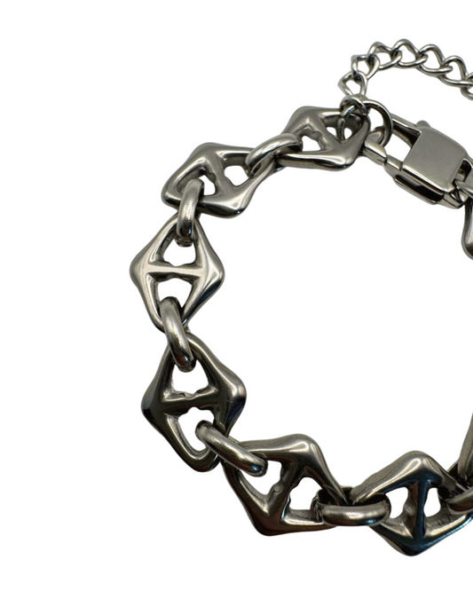 SILVER GEOMETRIC BRACELET