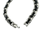 SILVER AND BLACK LEATHER BRACELET