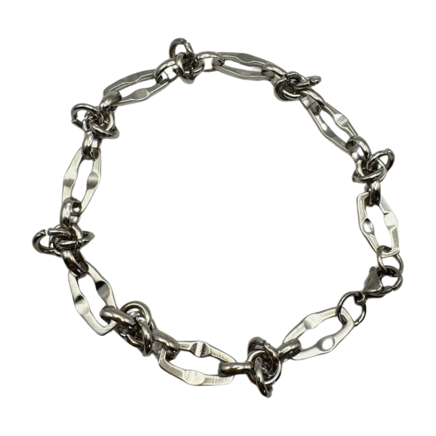 SILVER BARBED WIRE BRACELET