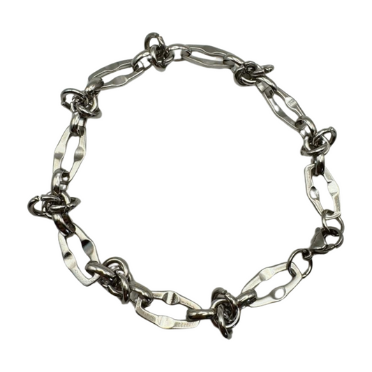 SILVER BARBED WIRE BRACELET