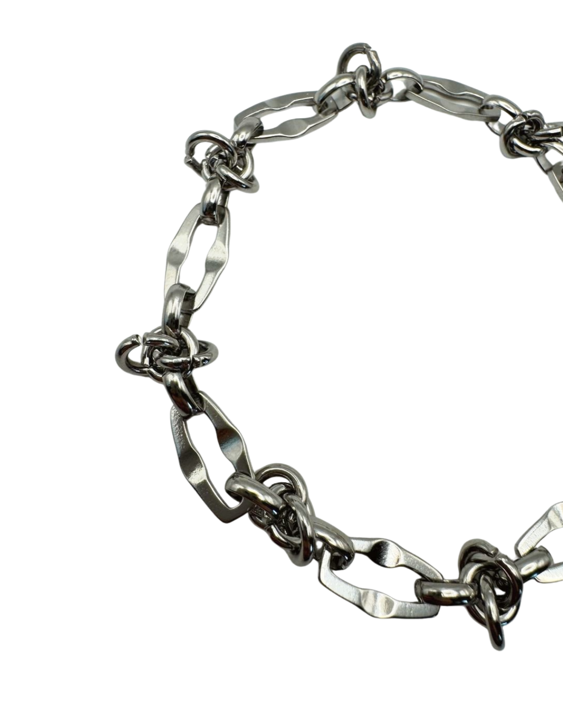 SILVER BARBED WIRE BRACELET
