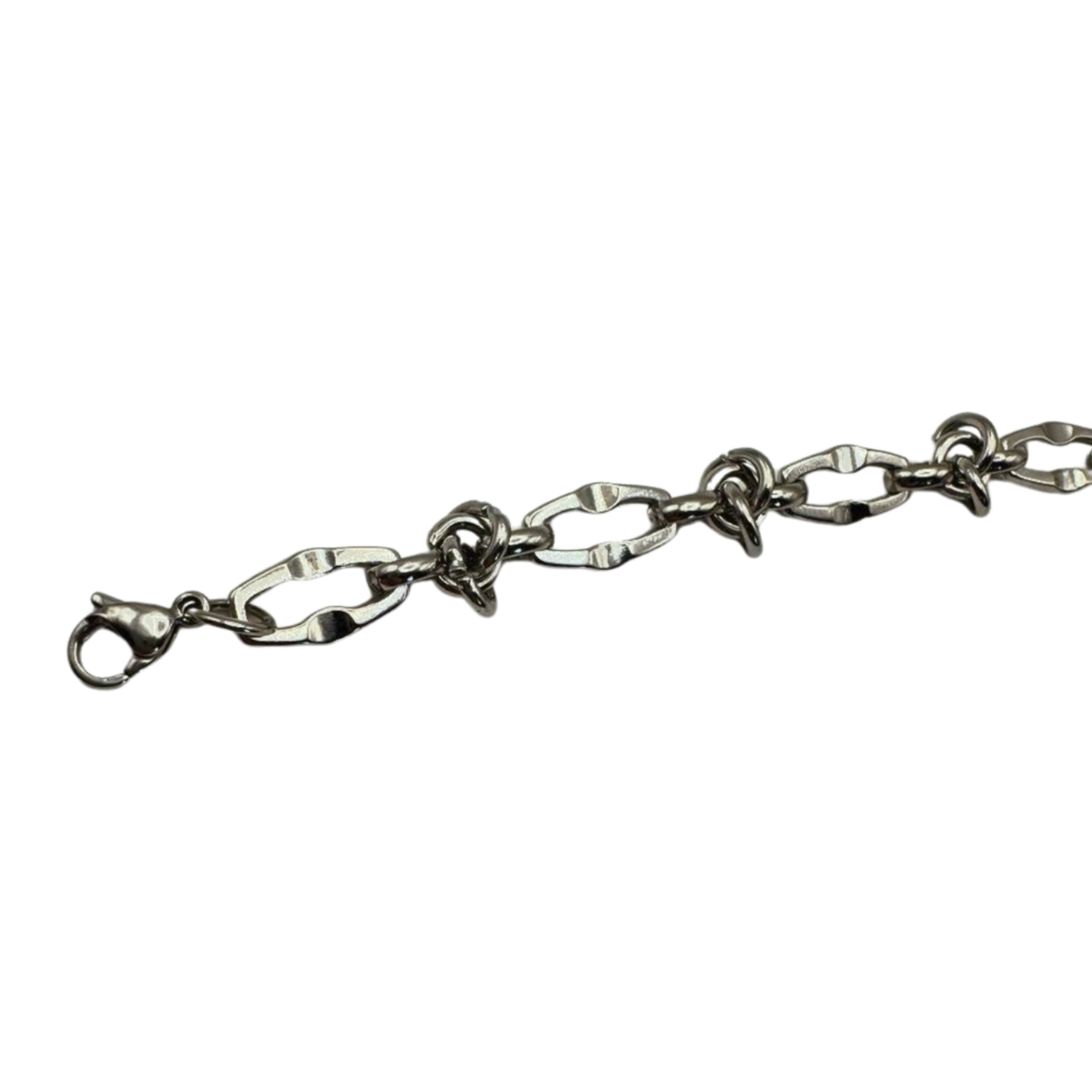 SILVER BARBED WIRE BRACELET