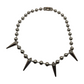 SILVER BEADED SPIKE CHAIN